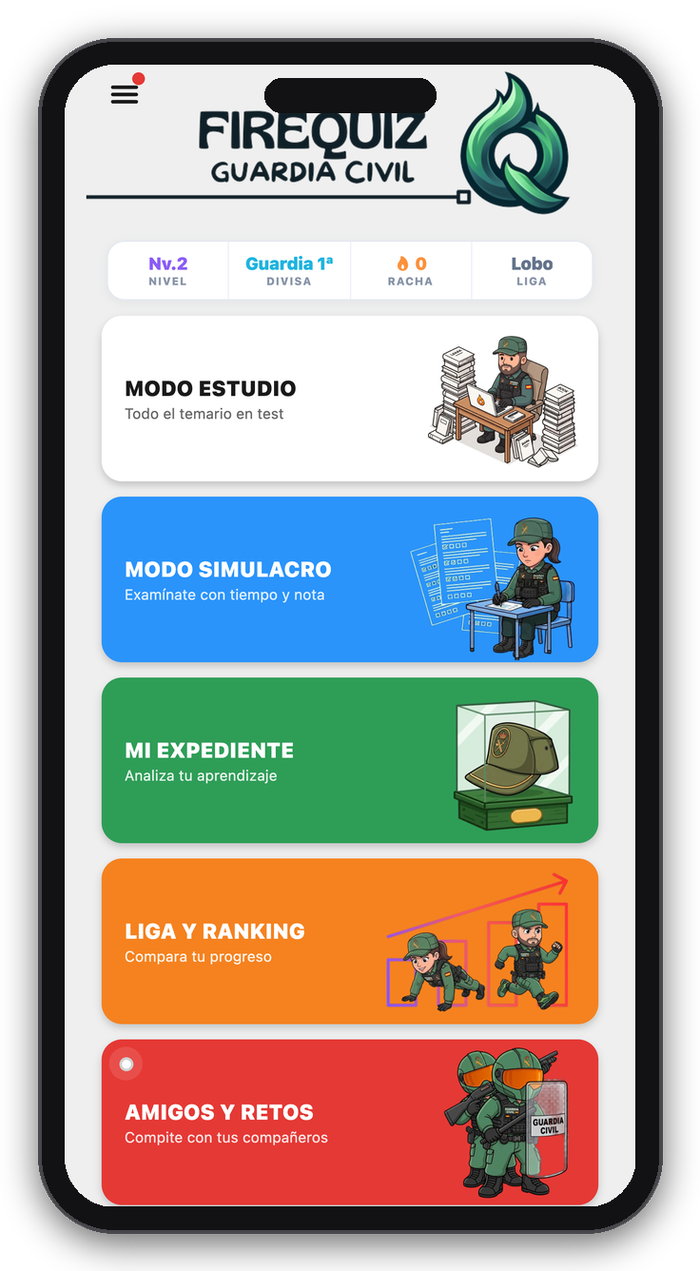 App FireQuiz Guardia Civil